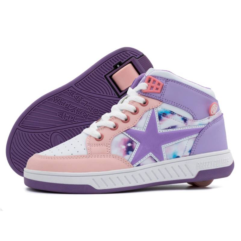 Breezy Rollers Rullesko Skater Hvid/Lilla/Pink