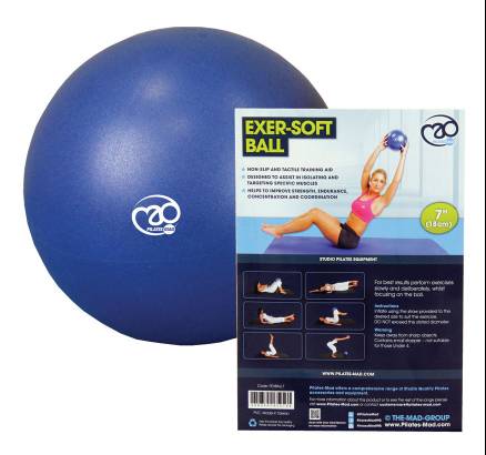 Lille Træningsbold I Blå, 18cm. - Pilates-Mad