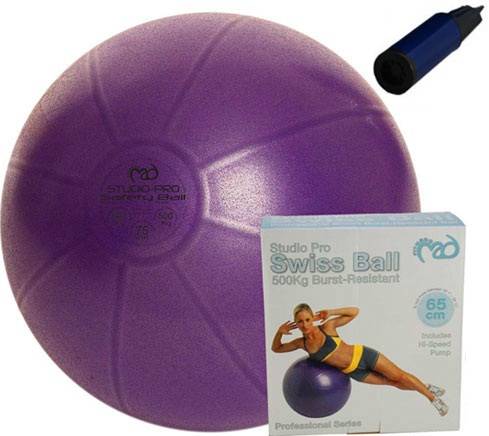 Pilates Bold / Træningsbold Pro + 1 Pumpe (lilla) - Yu
