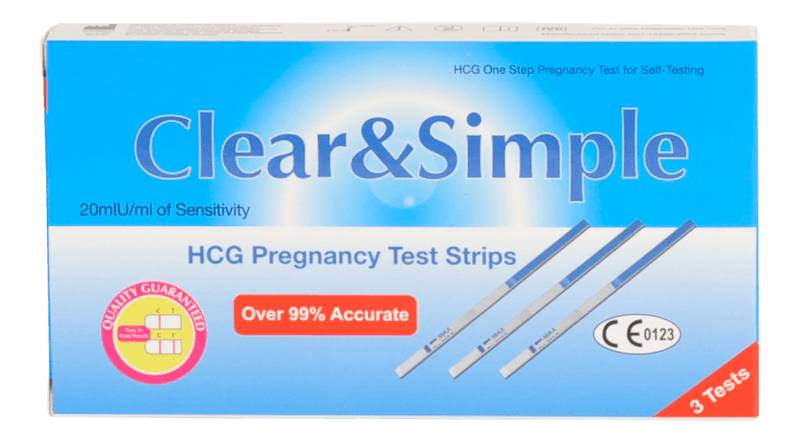 Clear & Simple 3 Pregnancy Test Strips 3 Stk