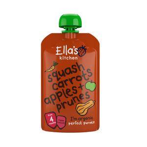 Ella's Kitchen Squash, Gulerod, æble Og Svesker 4 Mdr. ø - 120 G. - Ellas Kitchen
