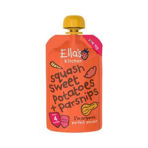 Babymos Squash, Søde Kartofler & Pastinak 4 Mdr ø, 120 G - Ellas Kitchen