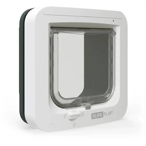 Sureflap Elektronisk Kattelem Med Chip Scanner, Grå/Hvid - Sure Petcare