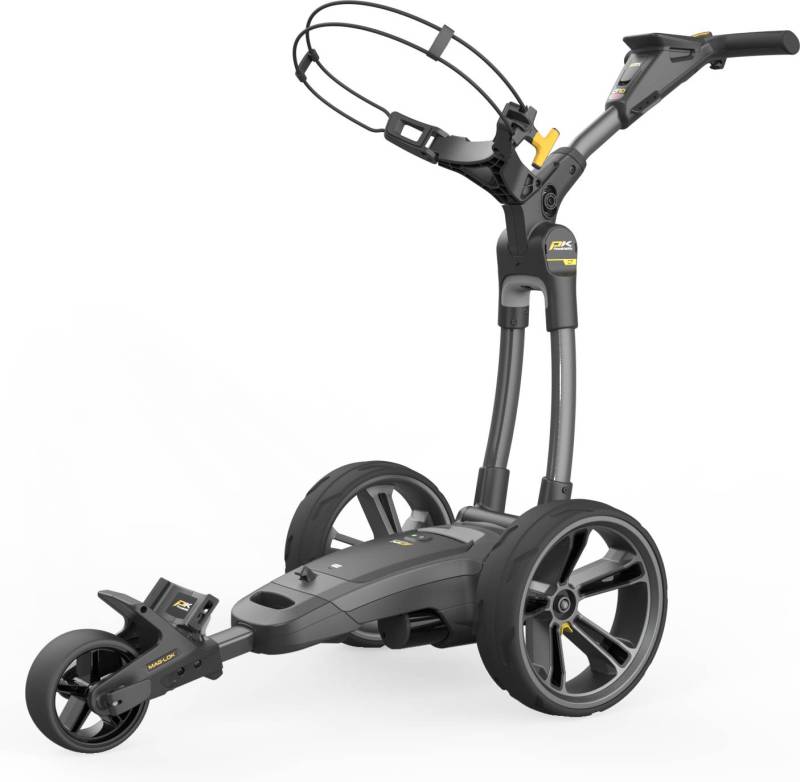 Powakaddy Ct10 Gps Elektrisk Golfvogn - Gun Metal - 220wh, 29.6v (18 Huller)