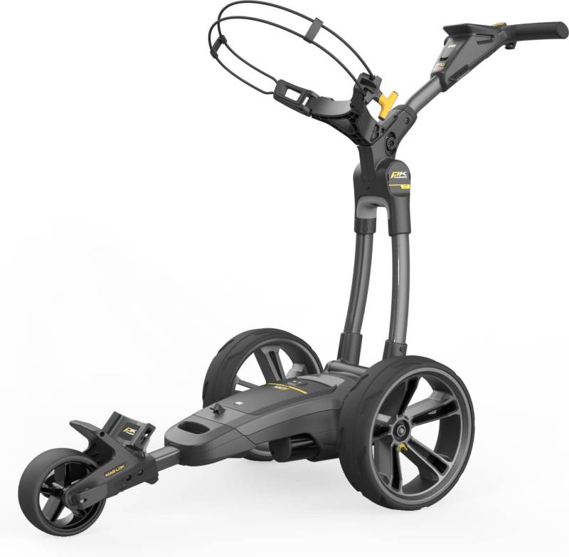 Powakaddy Ct10 Gps Ebs Elektrisk Golfvogn - Gun Metal - 220wh, 29.6v (18 Huller)