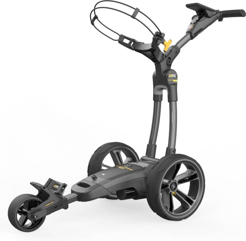 Powakaddy Ct12 Gps Elektrisk Golfvogn - Gun Metal - 220wh, 29.6v (18 Huller)