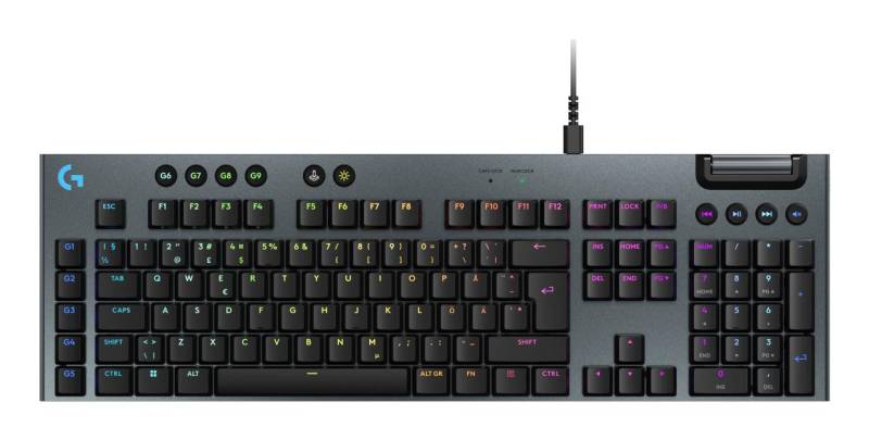 Gaming Tastatur  Logitech G915 X Wired • Mekanisk • Rgb • Gl Tactile  Fuldt Layout & Usb-C