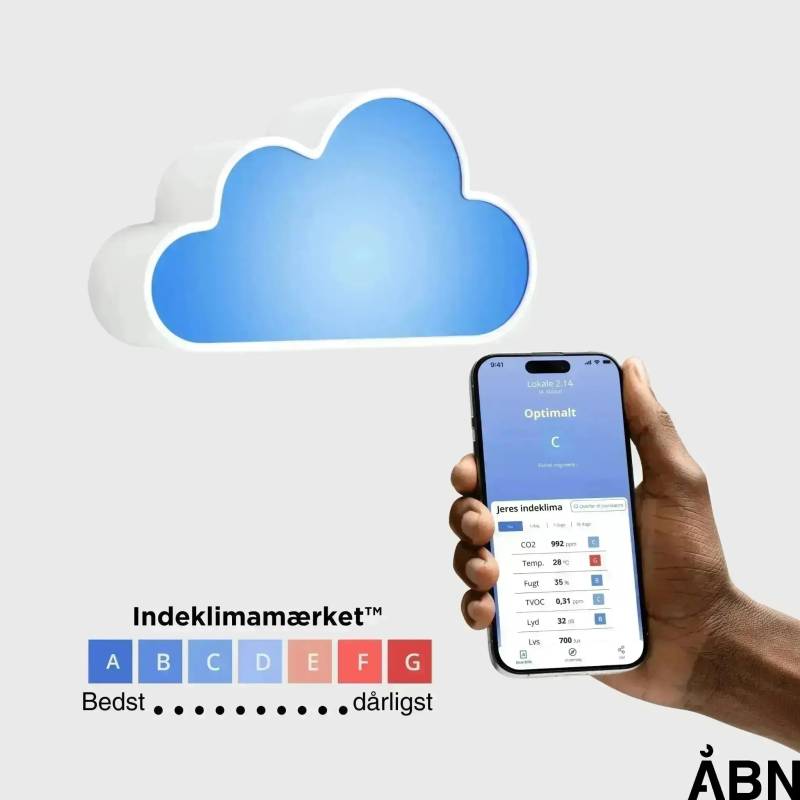 Skyen Indeklima Sensor  Co, Fugt, Temperatur, Støj, Lys Og Kemi - Ingen (kun Visuel Co2 Måling) - åbn