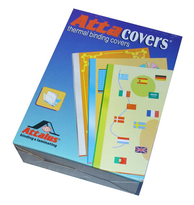 Thermal Binding Covers Fra Attalus Ks. á 100 Stk Hvid/Klar