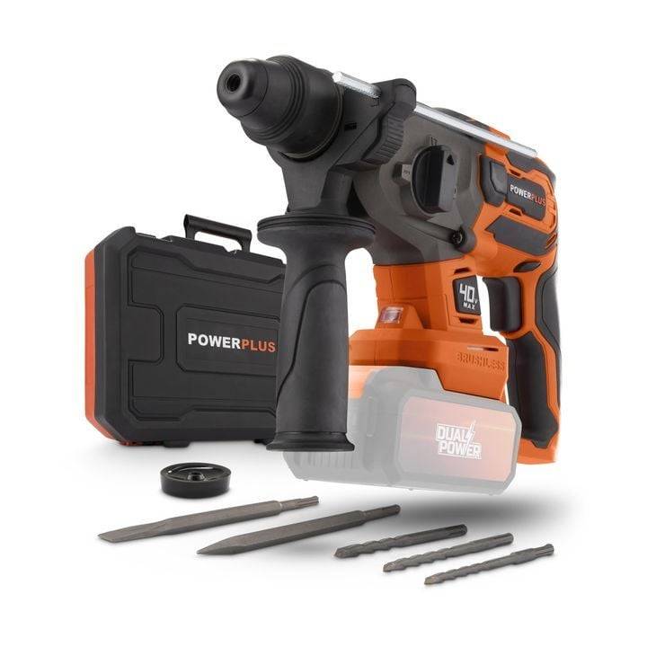 Borehammer 40 V 3 Joule + 5 Tilbehør - Hero-Tools
