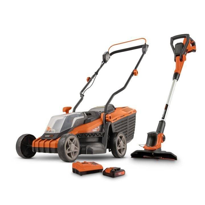 Kombipakke Plæneklipper+græstrimmer 20v - Powerplus