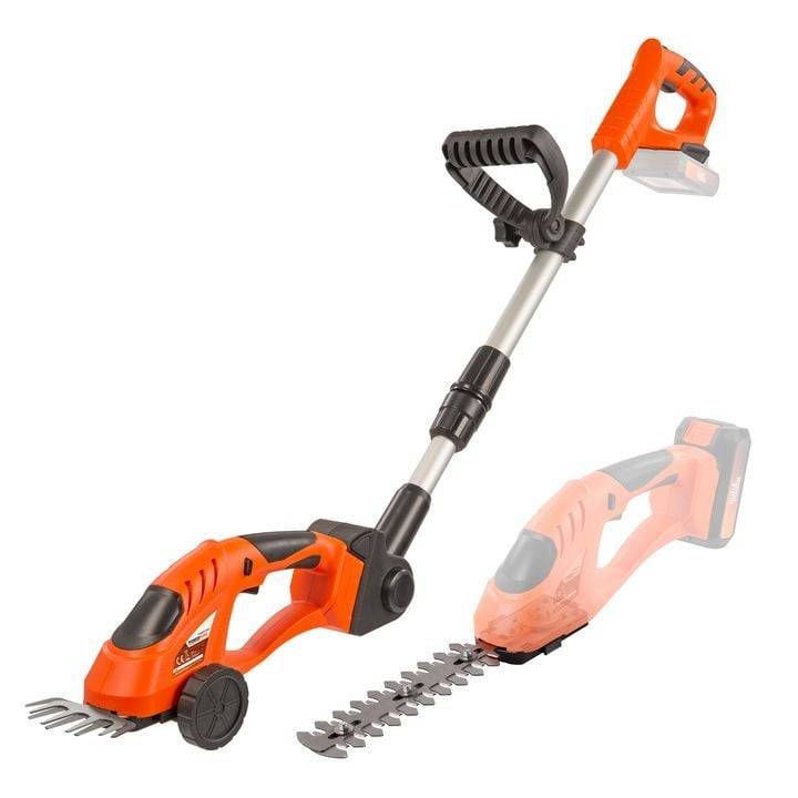Græssaks Og Busktrimmer 2i1 Med Teleskop - Hero-Tools