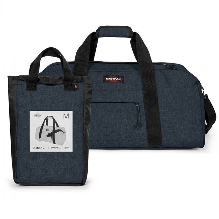 Eastpak Station+ M Duffeltaske 58l, Triple Denim - Duffel Tasker