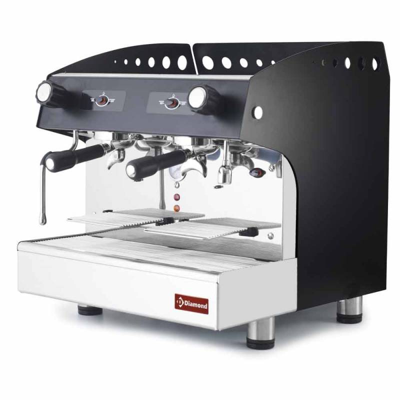 Halvautomatisk Espressomaskine 2 Grupper - Sort - Diamond