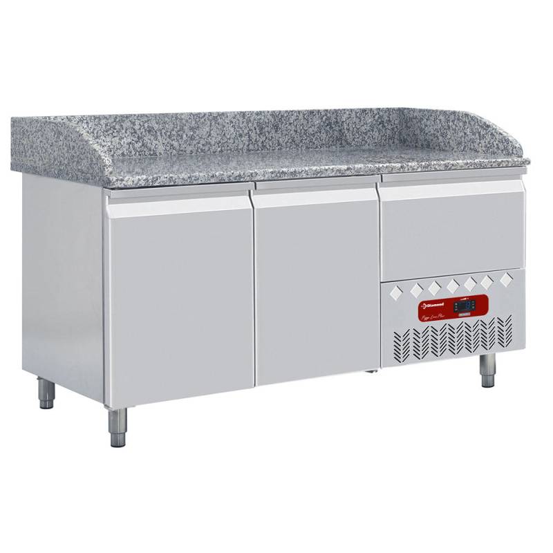 Kølebord 2 Døre 600x400, 1 Neutral Skuffe (4x Bakker 600x400) - Diamond