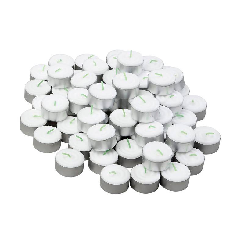 Fyrfadslys 6 Timer, ø3,5 Cm - 100 Stk./Pak, Hvid