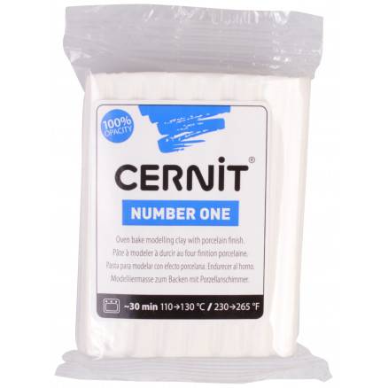 Cernit Modellervoks Unicolor 029 Hvid Opak 56g