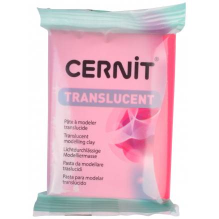 Cernit Modellervoks Translucent 130 Rubinrød 56g