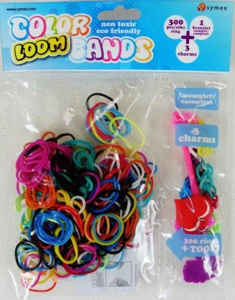 Loom Bands (bandz) - 300 Colour Loom Bands Kit With 1 Complete Bracelets And 3 Charms - Fun Party Rubber *crazy Tilbud* - !andet