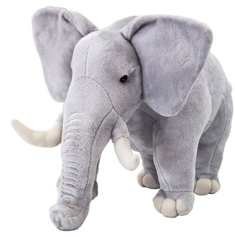 Elefant Tøjdyr Og Bamse 33x23 Cm - All About Nature