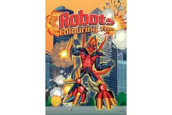 Min Første Malebog - Robotter - A4 16 Sider