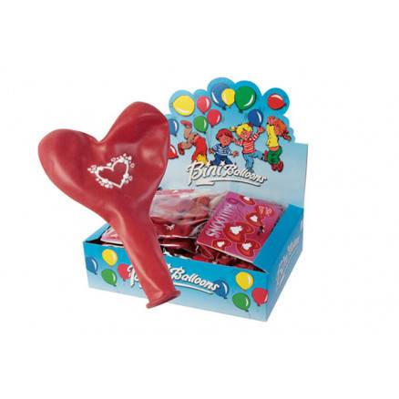 Bini Balloons Balloner Hjerte Rød ø26cm - 6 Stk