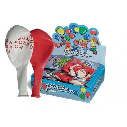 Bini Balloons Balloner Dansk Flag ø26cm - 10 Stk