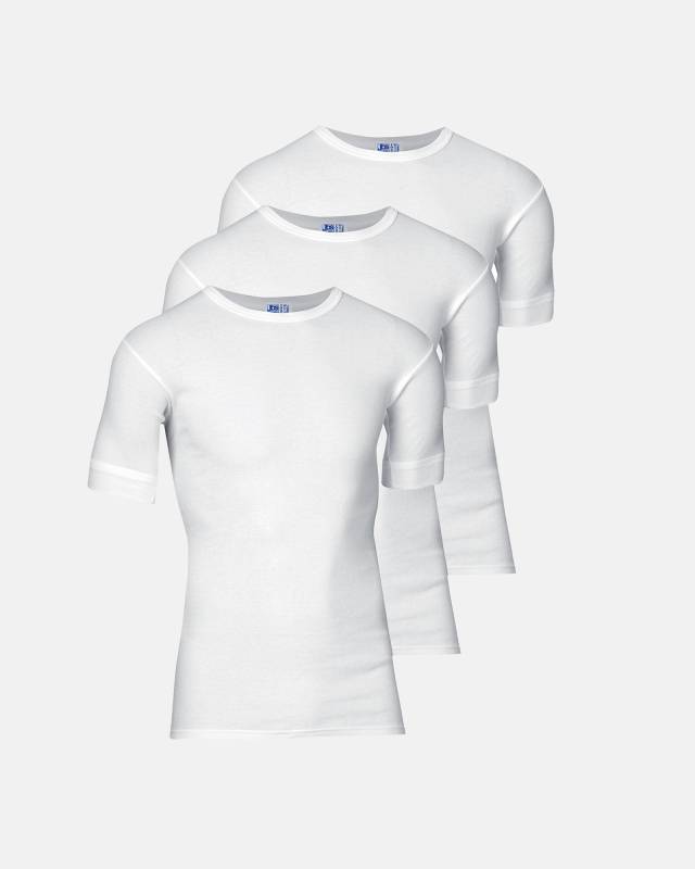 T-Shirts "o-Neck" 3-Pak  | 100% Bomuld | Hvid - Jbs