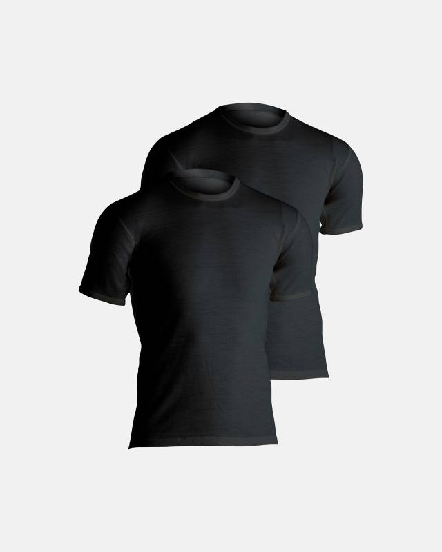 T-Shirts 2-Pak | 100% Merino Uld | Sort - Dovre