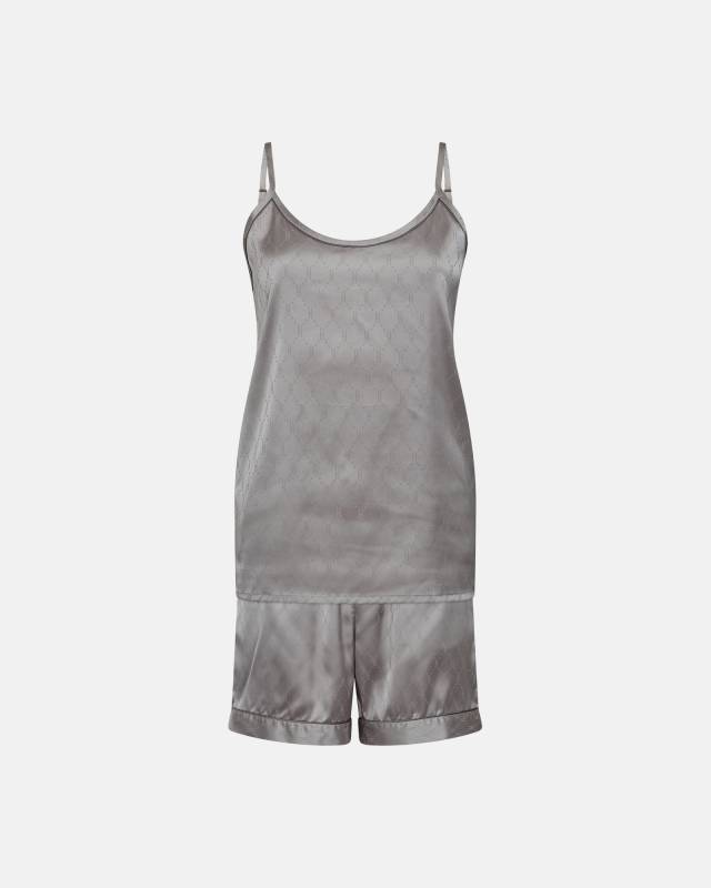 Pyjamas M. Shorts "satin" | Polyester | Lys Grå - Hype The Detail