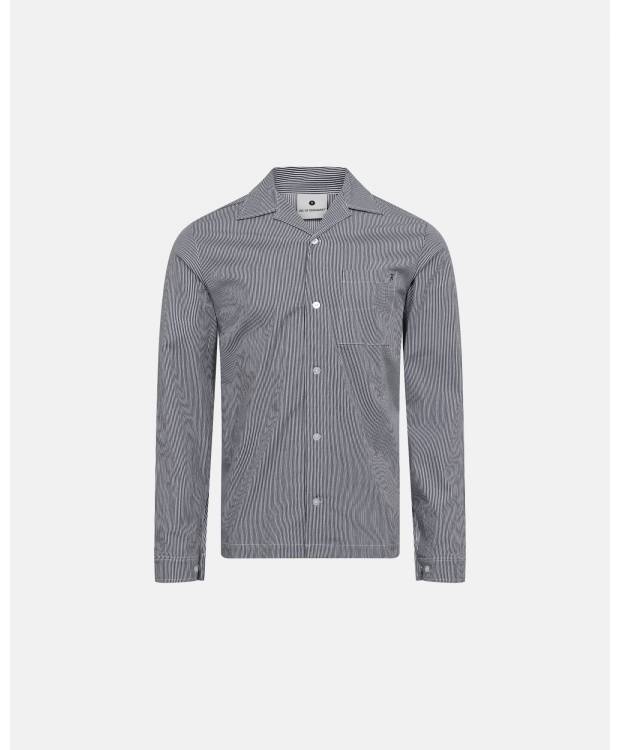 Jbs Of Denmark Bambus Pyjamasskjorte I Navystribet Til Herre - Jbs Of Denmark - Men