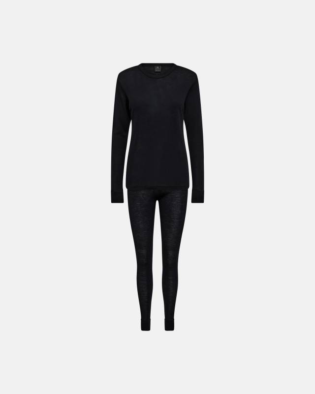 Langt Undertøjssæt | 100% Uld | Sort - Dovre Women
