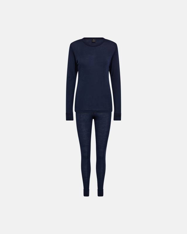 Langt Undertøjssæt | 100% Uld | Navy - Dovre Women