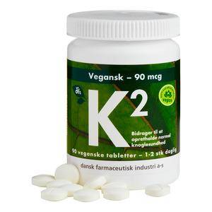 K2-Vitamin, 90 Mcg - 90 Tabl. - Dfi - Grønne Vitaminer