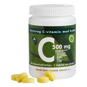Dfi C500 Mg Syresvag C-Vitamin, 60tab. - Grønne Dfi Vitaminer