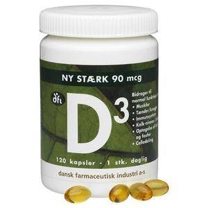 D3-Vitamin, 90 Mcg - 120 Kaps. - Dfi - Grønne Vitaminer