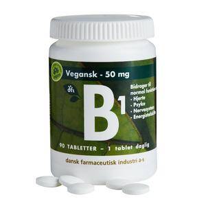 B1-Vitamin, 50 Mg - 90 Tabl. - Dfi - Grønne Vitaminer
