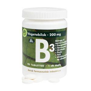 B3-Vitamin, 200 Mg - 90 Tabl. - Dfi - Grønne Vitaminer