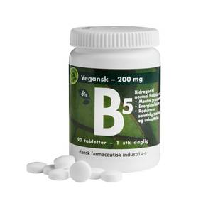 B5-Vitamin, 200 Mg - 90 Tabl. - Dfi - Grønne Vitaminer