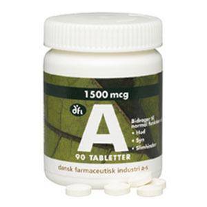 A-Vitamin, 1500 Mcg - 90 Tabl. - Dfi - Grønne Vitaminer