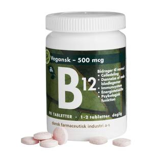 B12-Vitamin, 500 Mcg - 90 Tabl. - Dfi - Grønne Vitaminer