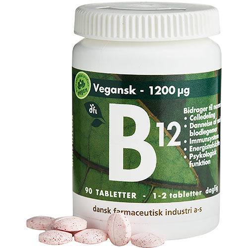 - Veganskgrønne Dfi Vitaminer B12 1200 âµg