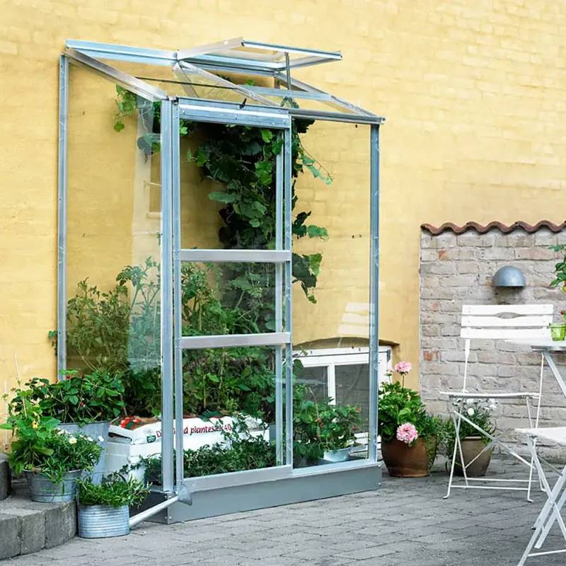 Halls Altan 2  0,9 Mâ² M/ 3 Mm Glas - Vægdrivhus