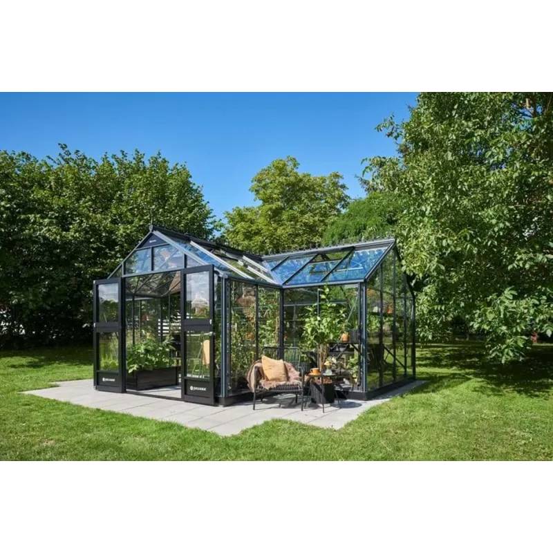 Juliana Orangeri 21,5  Mâ² Drivhus Antracit M/ 3 Mm Hærdet Glas
