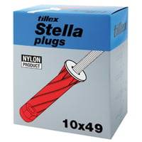 Tillex Stella Plugs Til 1 Lags Gips Med Skrue, 5 X 55 Mm