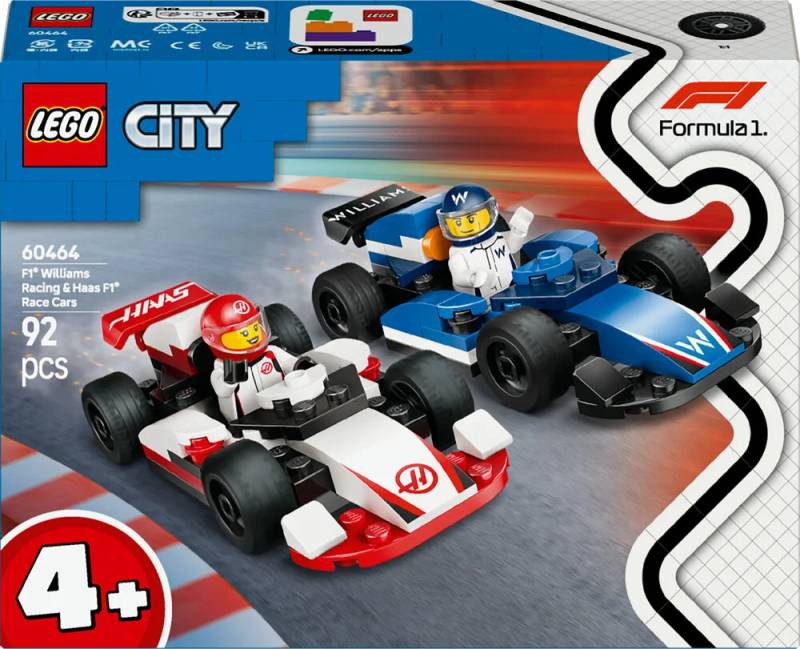 60464 Lego City F1â® Williams Racing Og Haas F1â®-Racerbiler