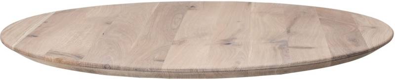 Rund Bordplade House Of Sander Boston ø80 X H3 Cm Hvid Egetræ
