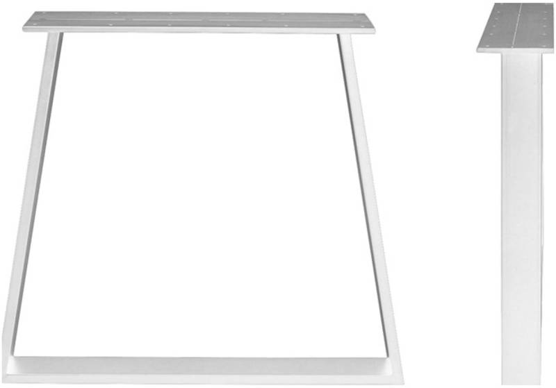 Stel Og Bordben Til Plankeborde House Of Sander Trapez Hvid Metal H71ã—l78 Cm