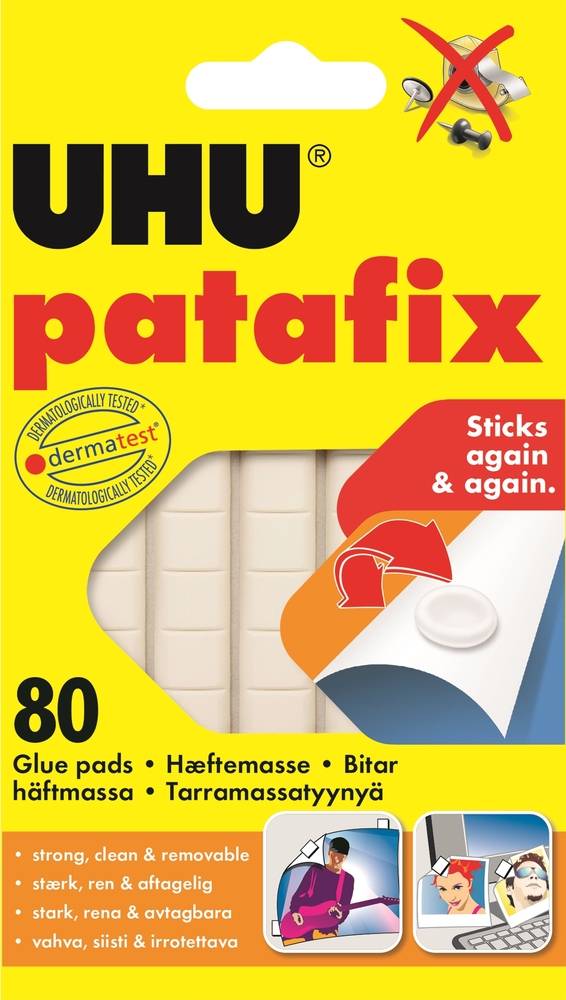 Hæftemasse Uhu Stick Patafix 80 Stk Hvid Genanvendelig - Bog & Idé