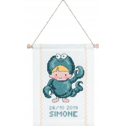 Permin Broderikit Stjernetegn Skorpion 18x25cm